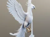 White Phoenix with Orb 3D Model-4