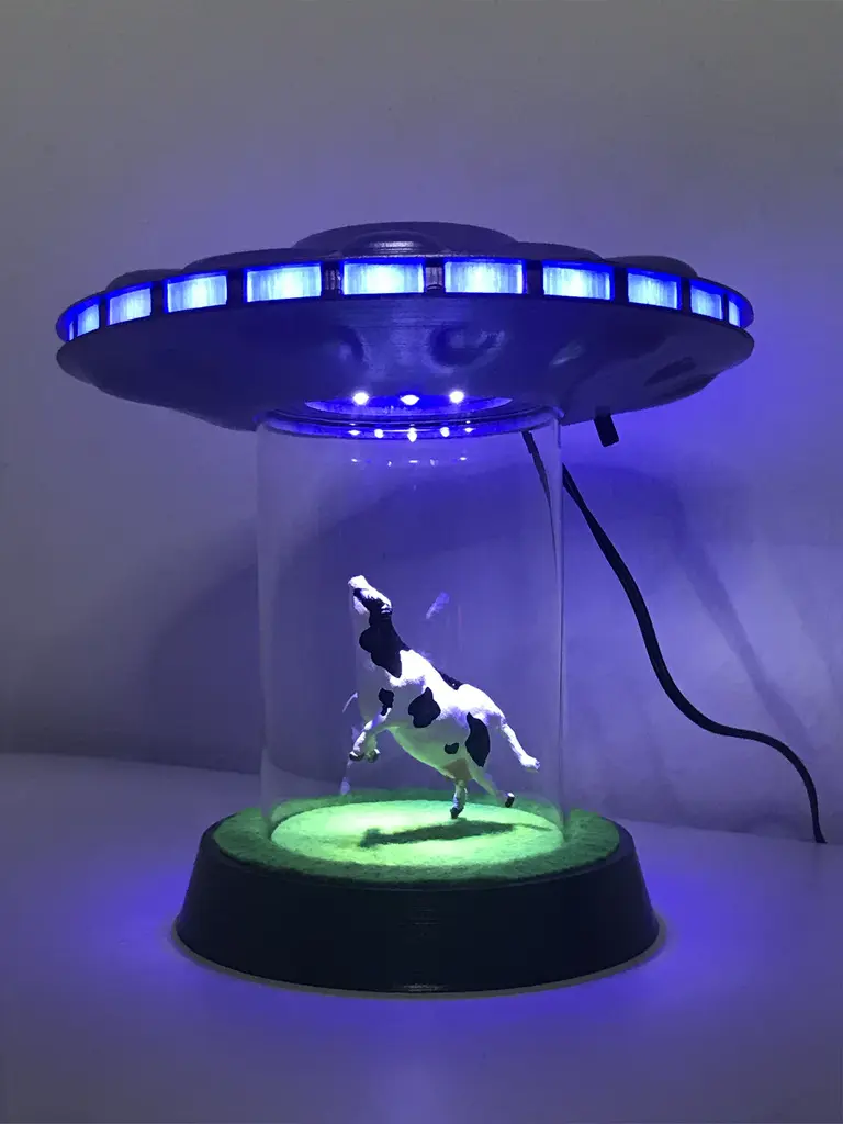 Lámpara de abducción OVNI con luces intermitentes