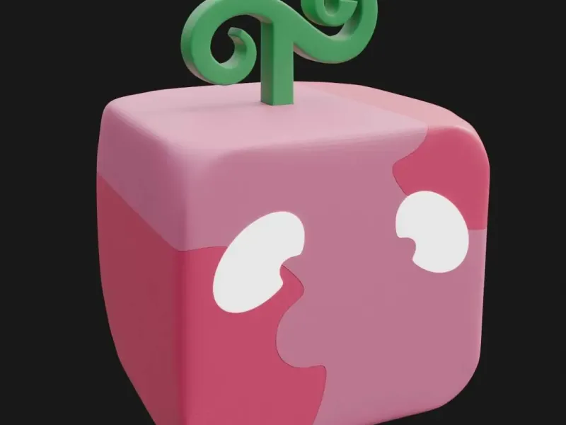 Rubber Blox Fruit 3D Model Fan Art