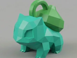 Low Poly Bulbasaur Keychain | #01