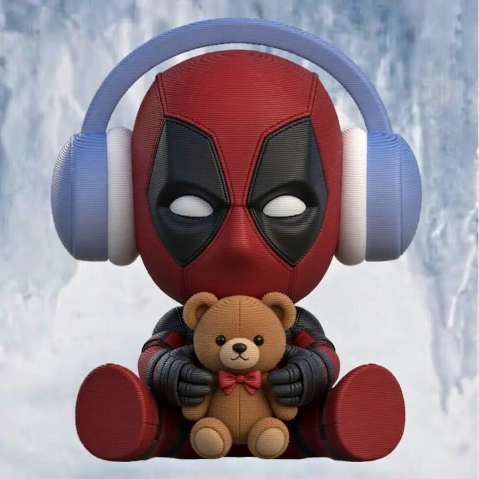 Cute Deadpool with Headphone