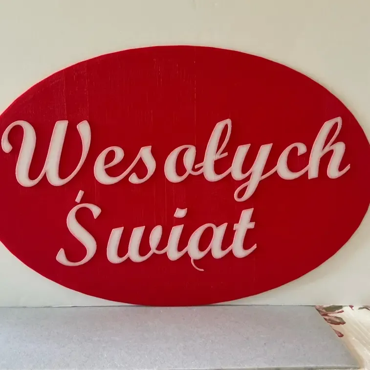 Polish - Happy Christmas window decor