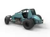 Sprint car while turning Scale 1 to 25-4