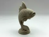 Jumping Koi Fish Statue-1