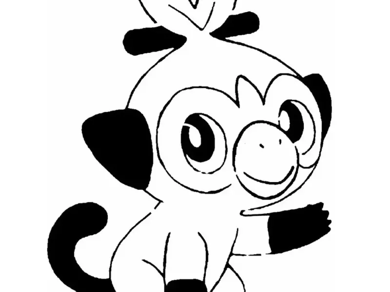 Grookey stencil