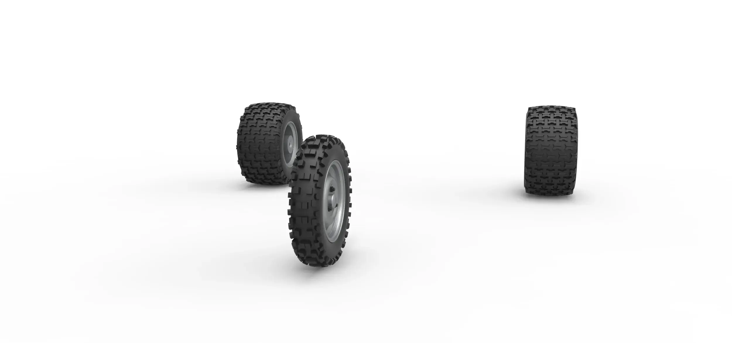 Wheel Set of Ape car proto for dirt Scale 1:25