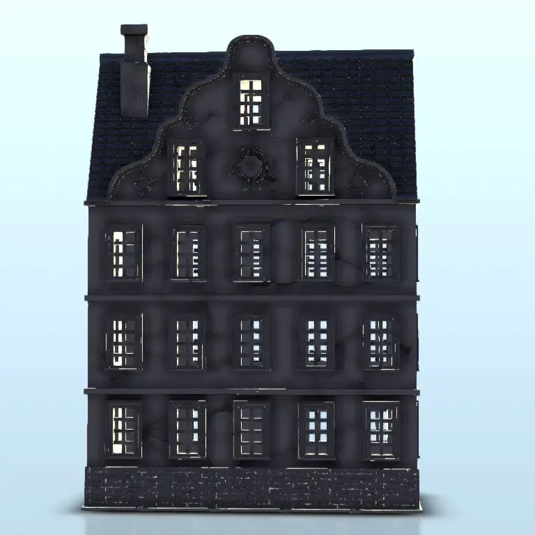 Barockes Haus 7 - Gelände WW2 Kulisse moderne Miniaturen