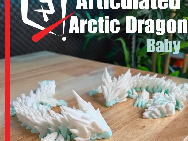 Baby Articulated Arctic Dragon