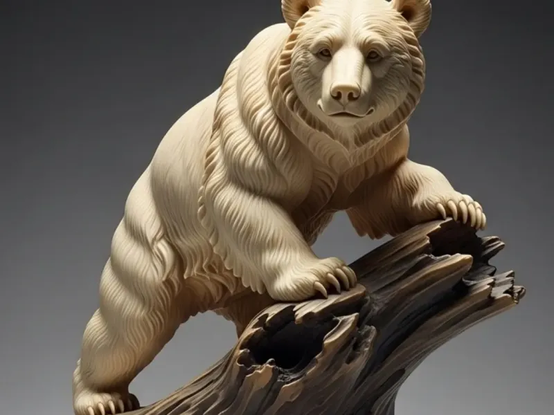 Urso em tronco
