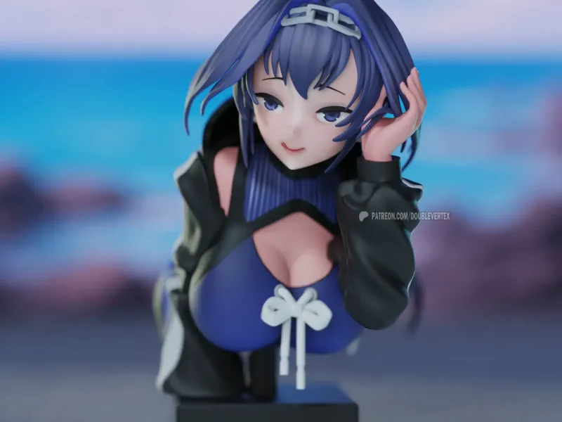 Ouro Kronii Summer Outfit - HololiveEN Bust Vtuber Figure