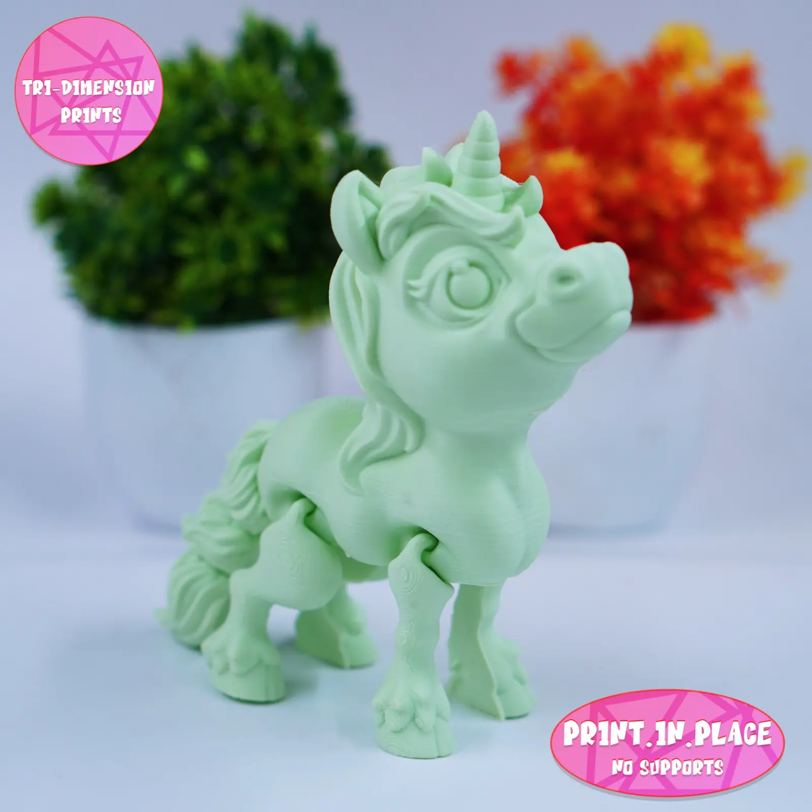 PRINT IN PLACE CUTE FLEXI PONY UNICORN