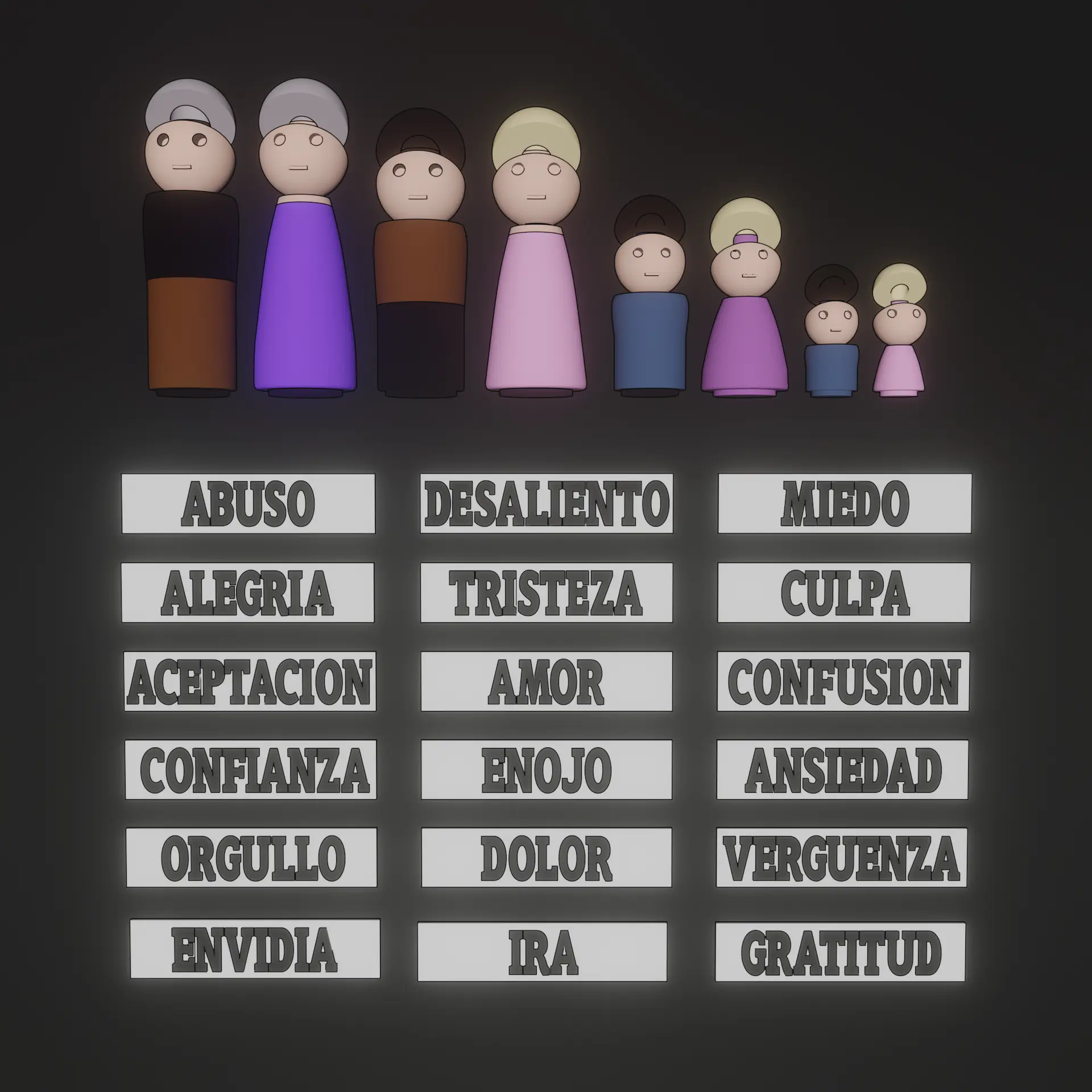 FIGURAS Y EMOCIONES PARA CONSTELACIONES FAMILIARES SPANISHENGLISH