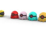 Pokeball Pac Man and Ghost-3