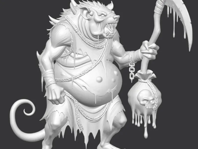 Rat plage bringer D&D miniature