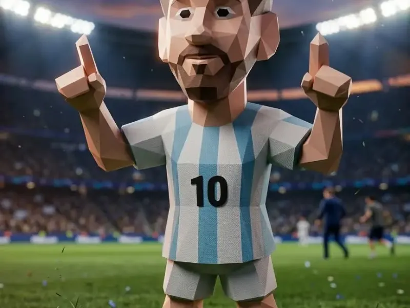 Leonel Messi papelcraft 