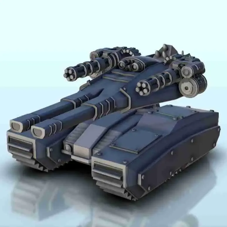 SF-Panzer mit Hauptkanone und Miniguns 4 (+ unterstützte Version) -