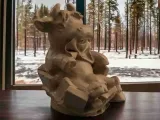 Cow on barrel-0