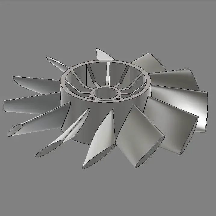 Fan for High speed hand held blower. 8mm Shaft.