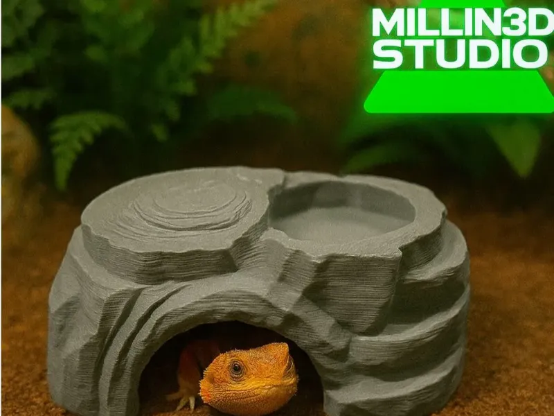 Rock Cave Home for Pets Hide for Lizards geckos hamsters