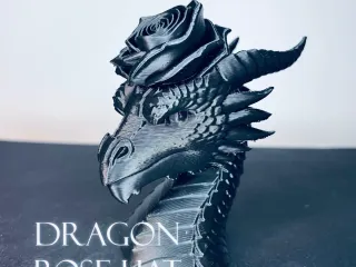 Dragon flower hat decor
