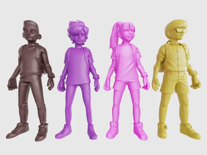 GROUNDED - 3D MODEL PACK X4