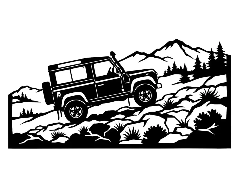 Wallart Landrover D90 single color