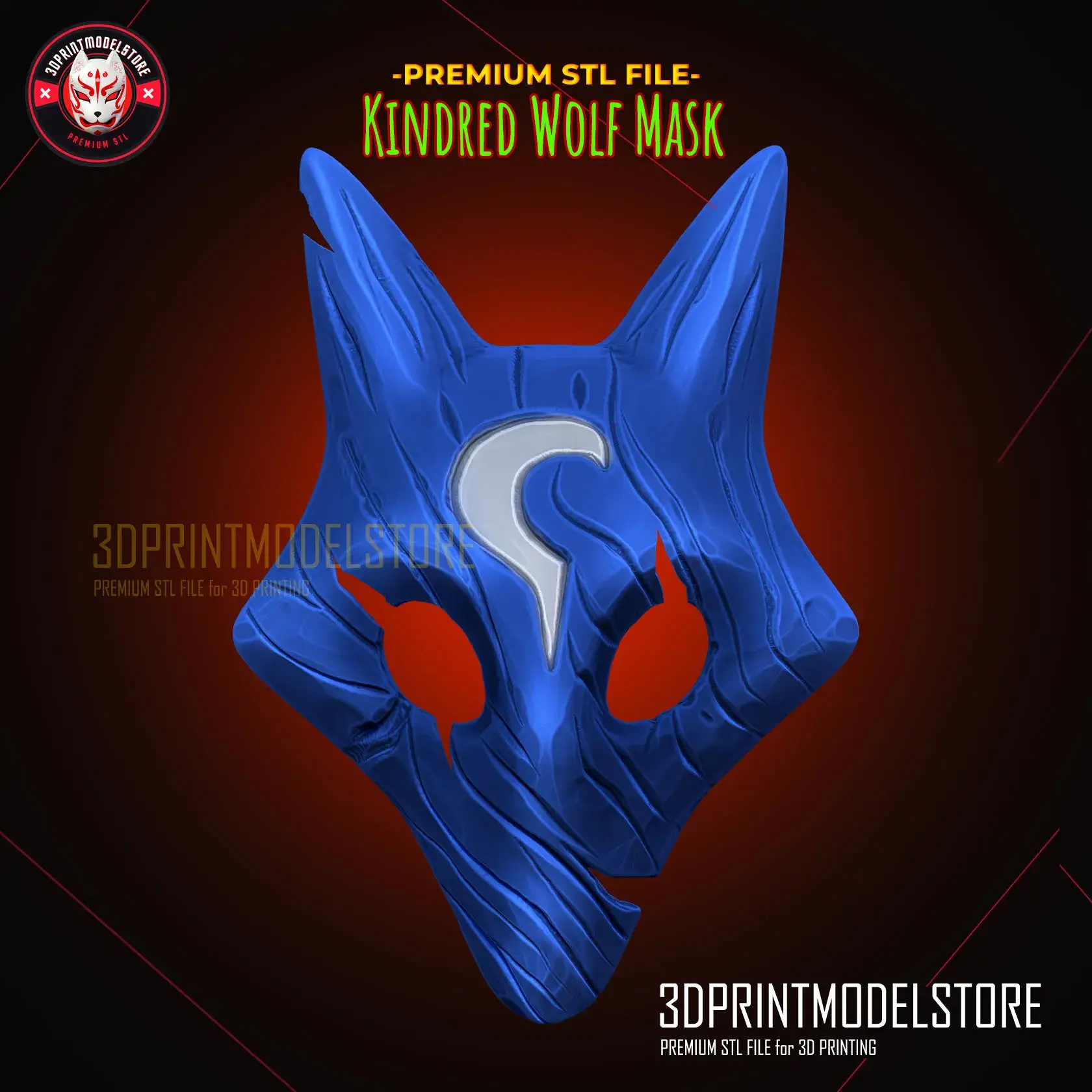 Kindred Wolf Mask - Cosplay Halloween Decol | 3D models download ...