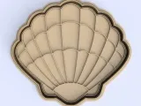 Seashell cookie cutter and stamp-0