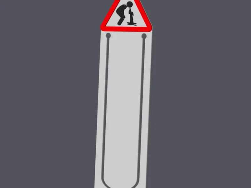 Vomit Warning - Traffic Sign - Bookmark