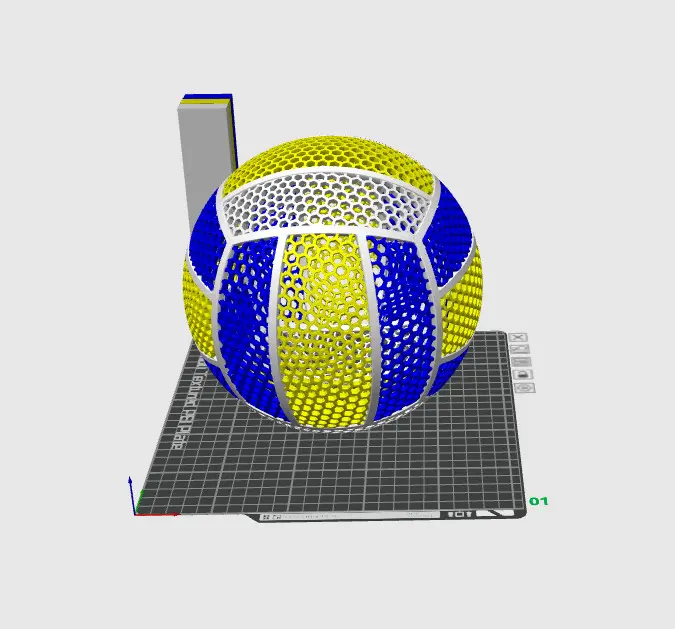 AIRLESS VOLLEYBALL - STL & 3MF MULTICOLOR