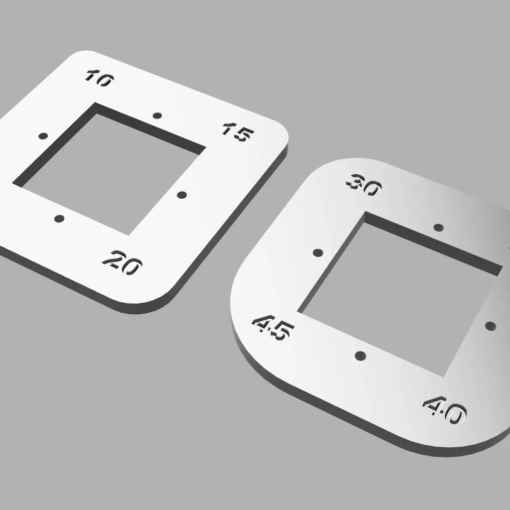 Woodworking Router Corner Radius Templates Jig R10 to R45 Ro