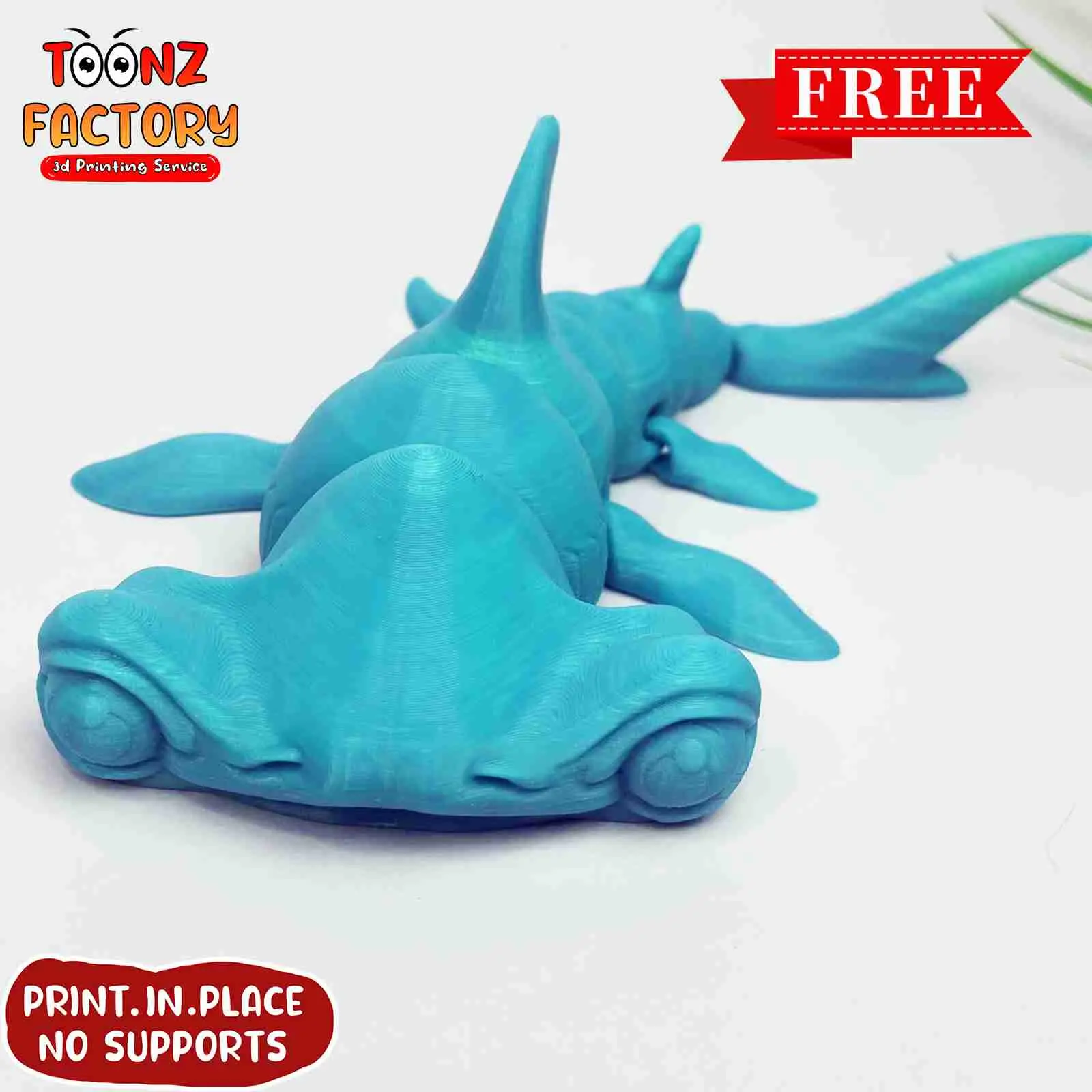 FLEXI PRINT-IN-PLACE HAMMER HEAD SHARK ARTICULATED