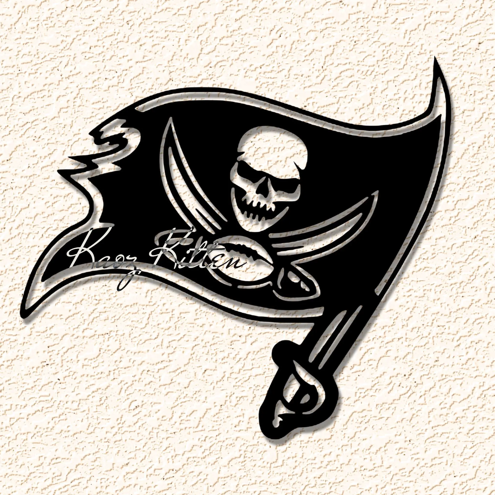 pirate skull sword flag wall art home decor