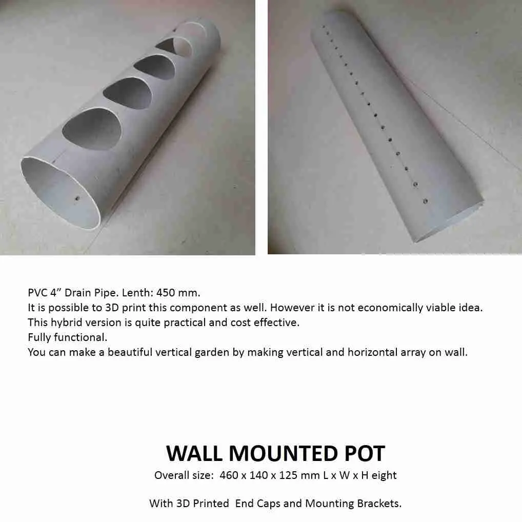 Wall Mounted Pots for Vertical Garden.