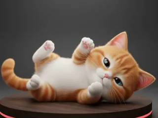 kitten figure tummy