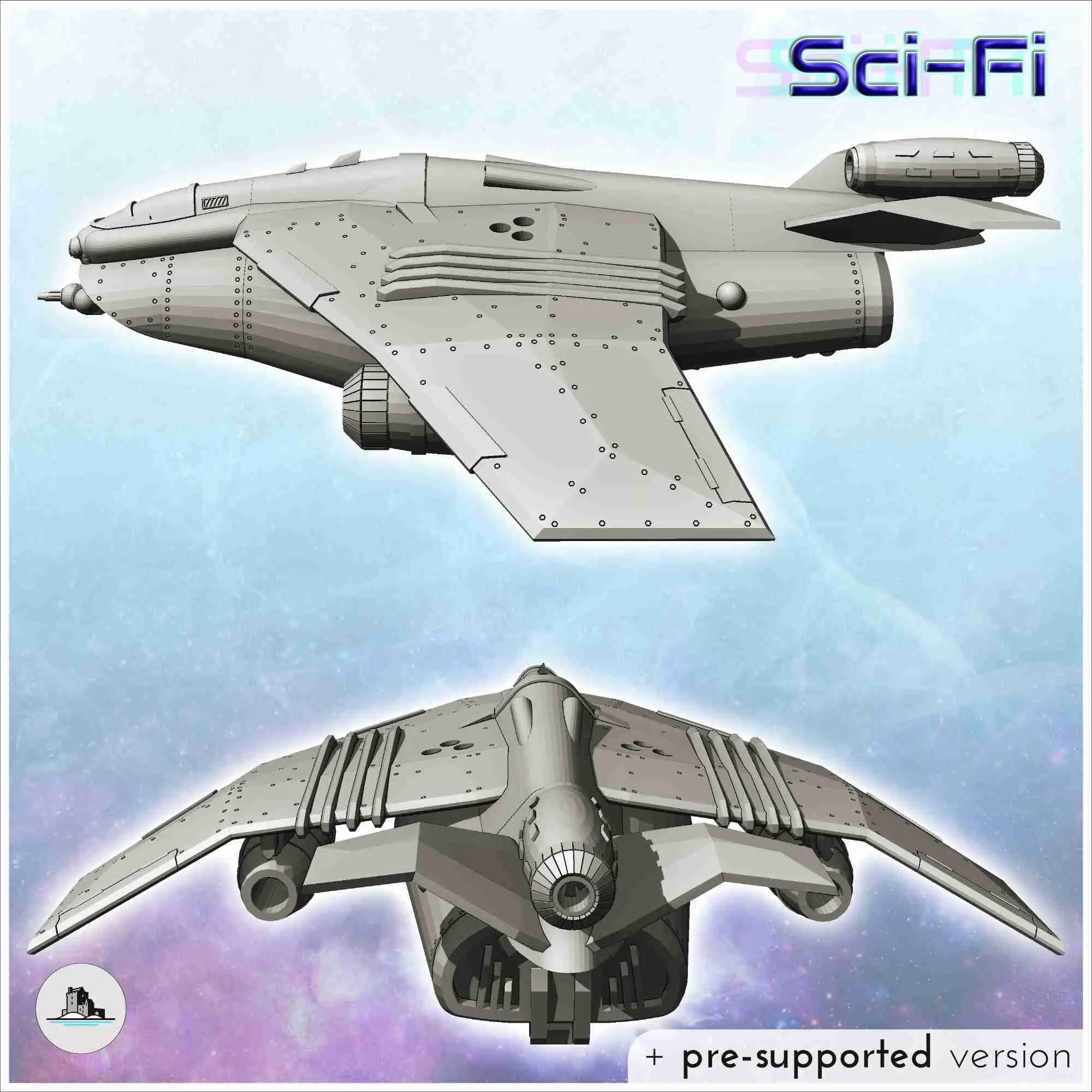 Voidstalker dropship spaceship (2) - miniatures warhammer 40