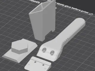 Scraper with holder (leote)