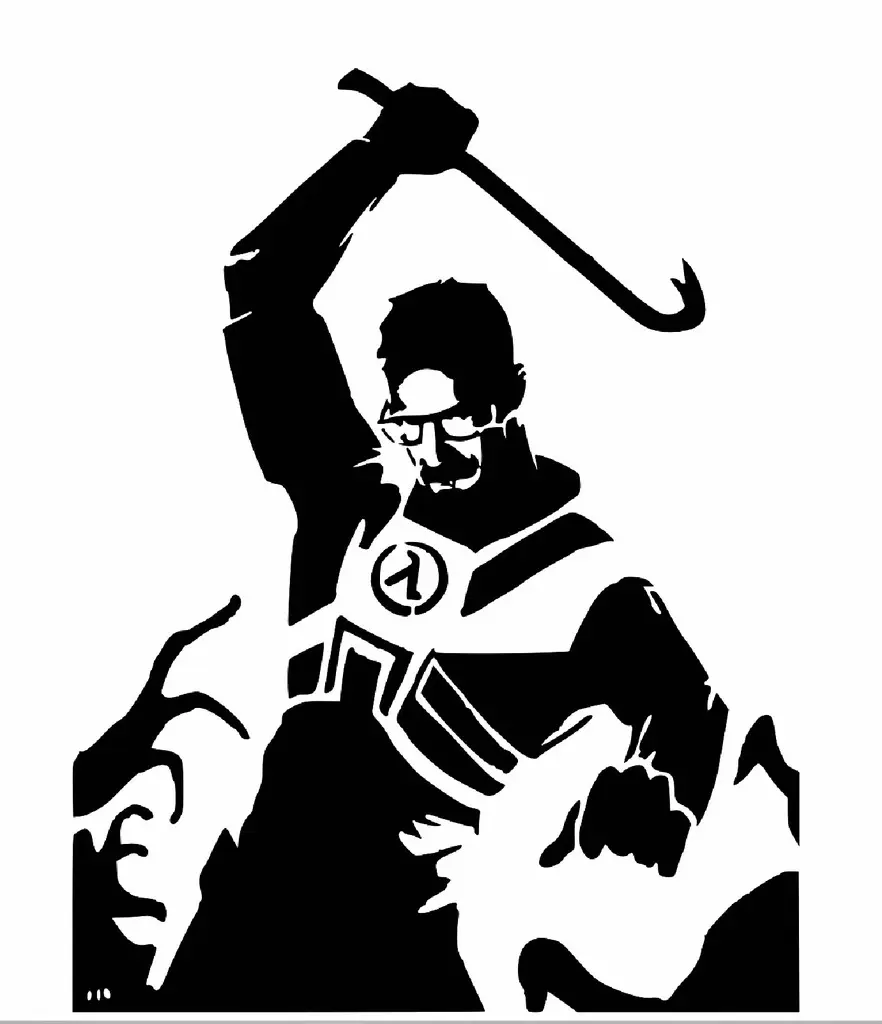 Gordon freeman stencil | 3D models download | Creality Cloud