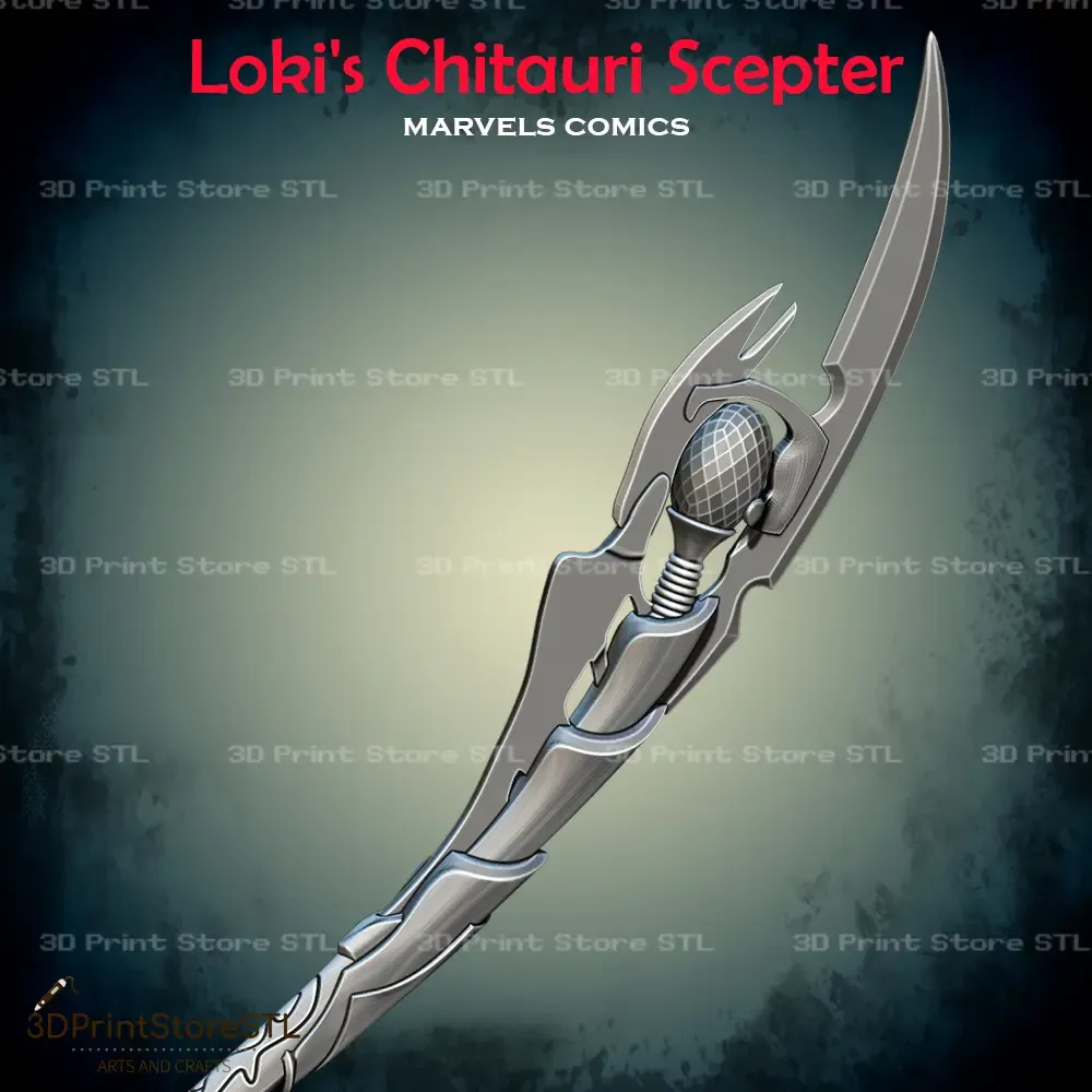 Loki Chitauri Scepter Cosplay The Avengers - STL File