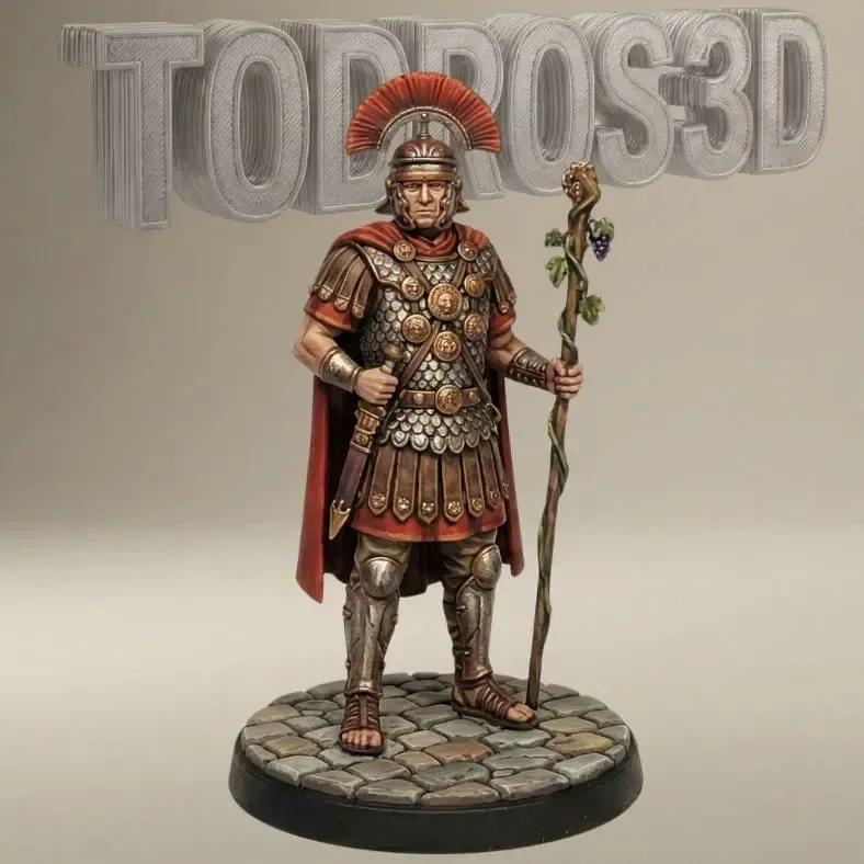 Centurión Romano Veterano con Bastón