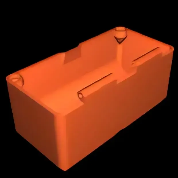 Gridfinity Box with Magnetic Lid (2x1x6)