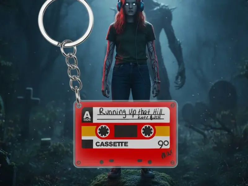 Llavero cassette "Running up that hill" - Stranger Things