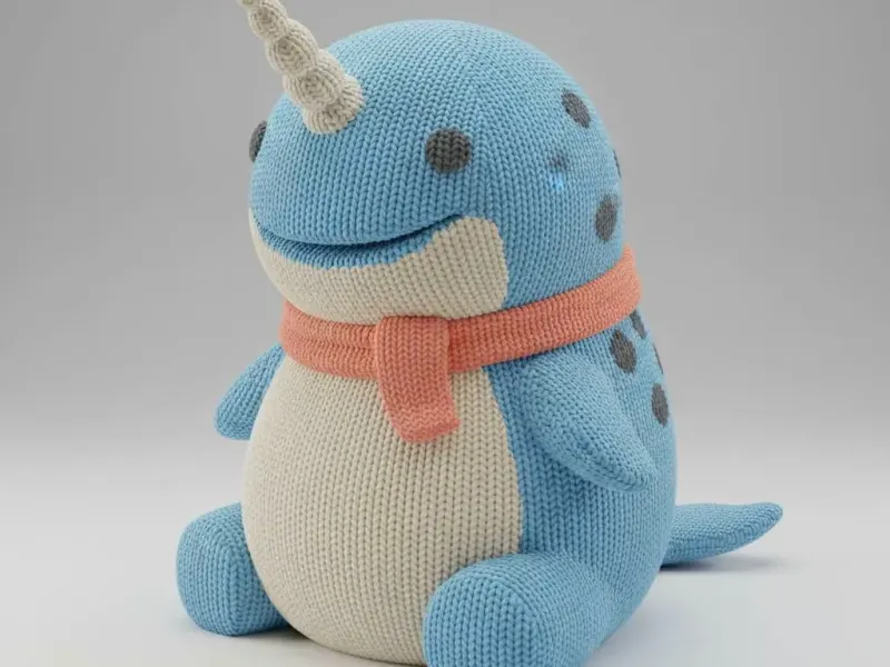Knitted Narwhal Winter Buddy – Noah0x03