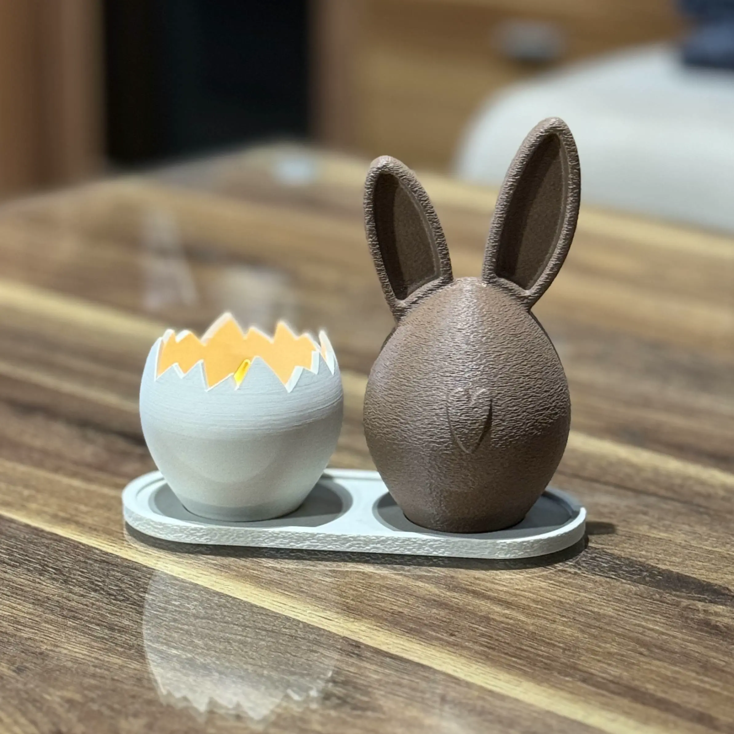 EGG TEALIGHT / EASTERDECORATION / BUNNY