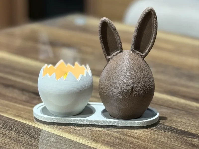 EGG TEALIGHT / EASTERDECORATION / BUNNY