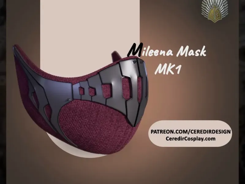 Mortal Kombat Mileena Mask 3D DIGITAL DOWNLOAD