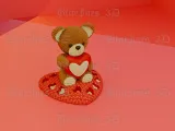 GEHAAKTE TEDDYBEER MET HART-4