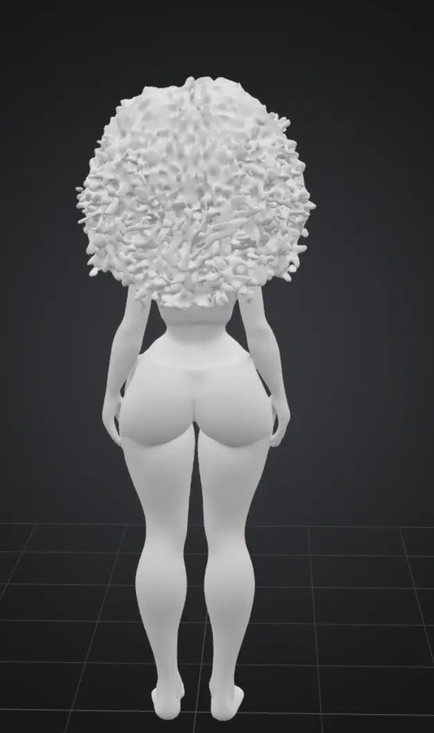 Curly haired Waifu Curvy babe