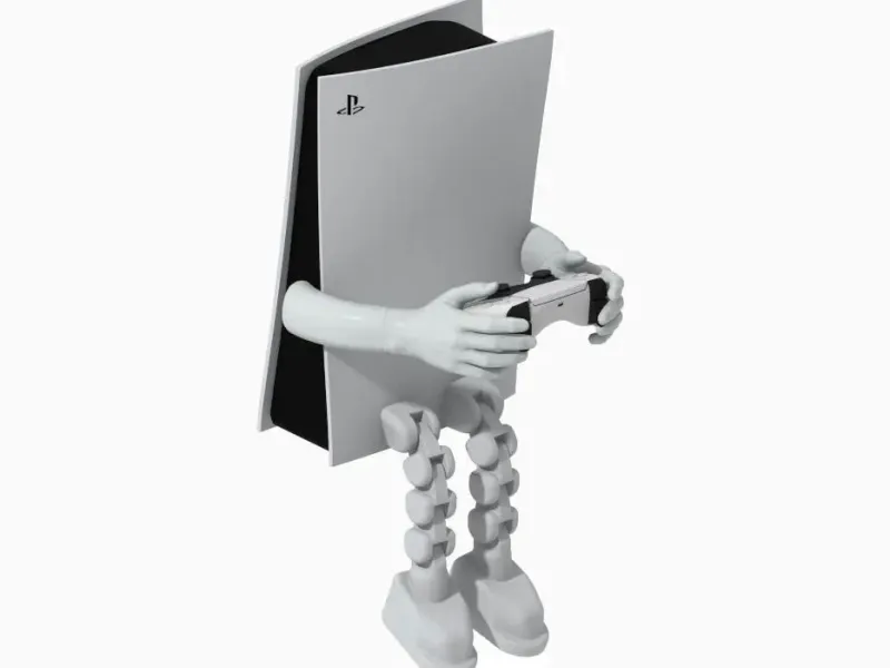 🎮 Articulated PS5 Gamer – 3D Print STL Model 🎮🕹️