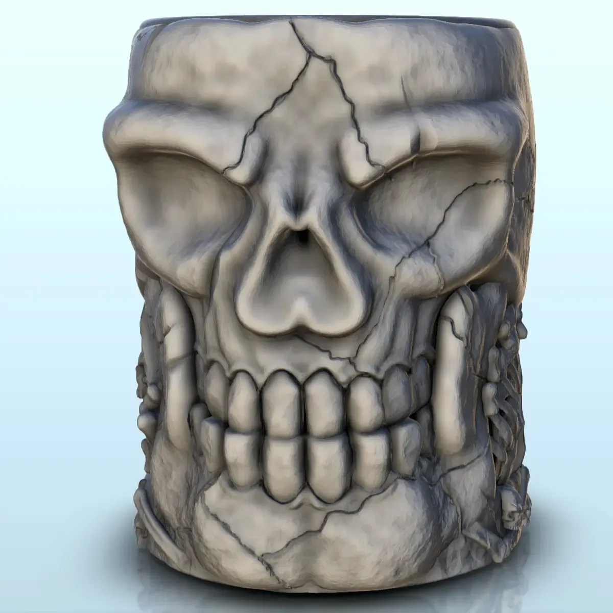 Skull and bones dice mug (2) - beer can holder